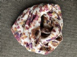Fashion flower printed knitting scarf